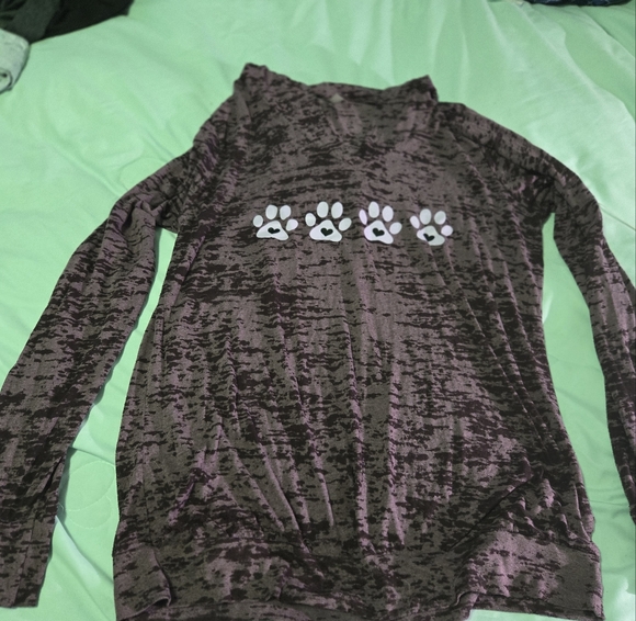 Purple Stretch Knit Tunic for Pooch Lovers - Picture 1 of 3